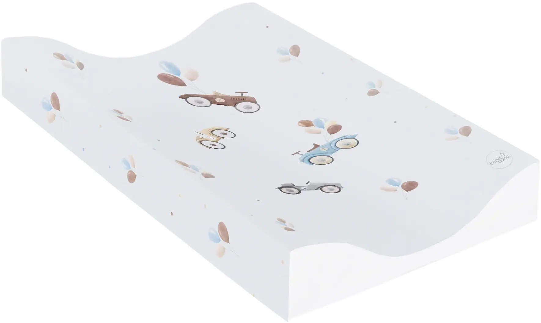 Saltea de infasat Ceba Baby Cosy Retro Cars 70x50 (White) - 2