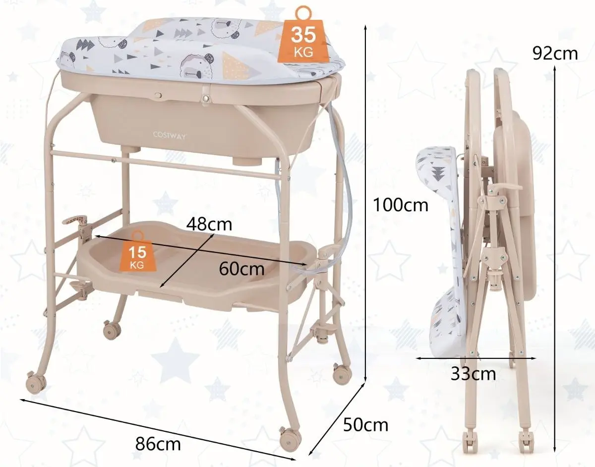 Masa de infasat Costway AC10011EU-MS (Beige)