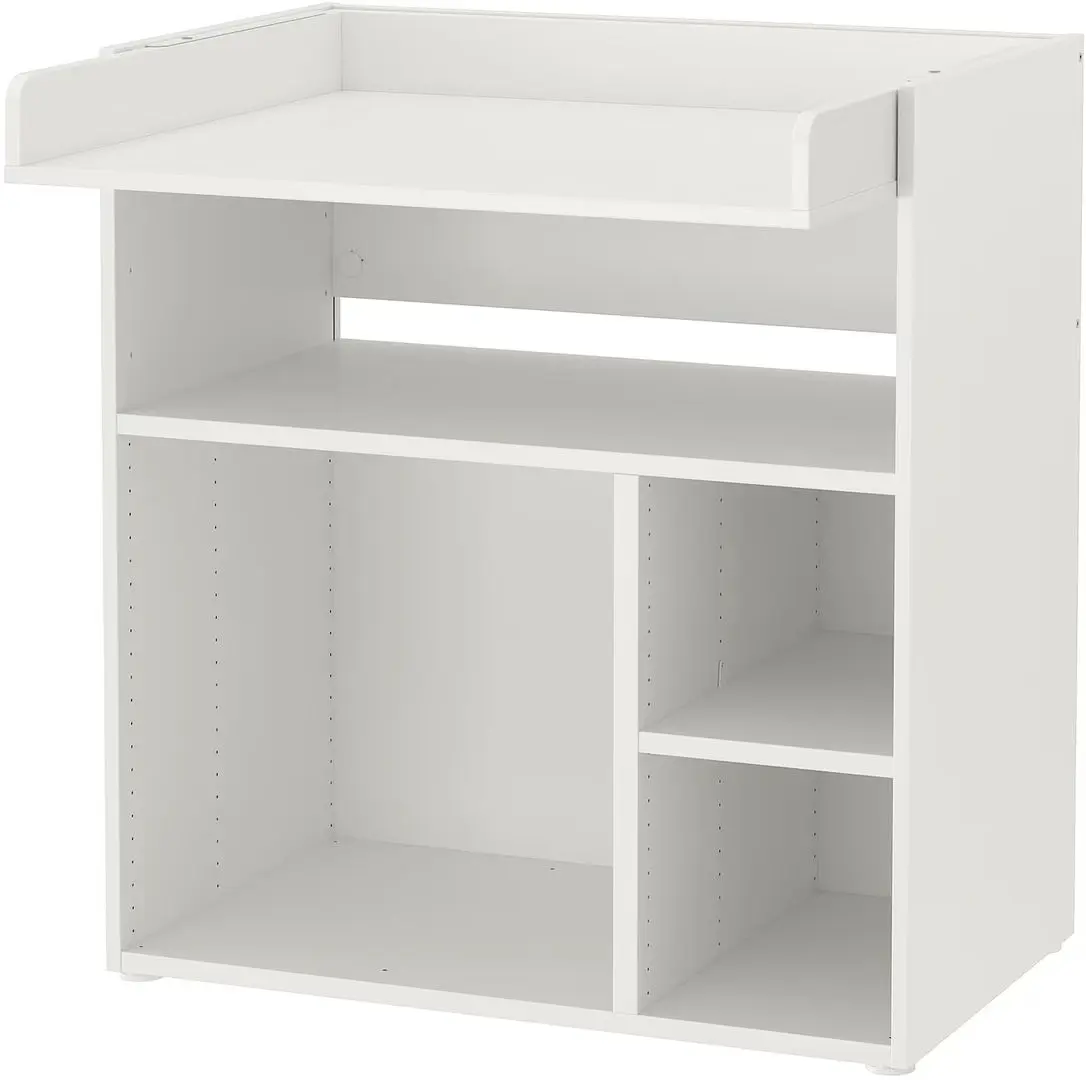 Masa de infasat Ikea Smastad 2 sertare 90x79x100 (Alb/Verde deschis)