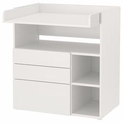 Masa de infasat Ikea Smastad 3 sertare 90x79x100 (Alb) Thumb