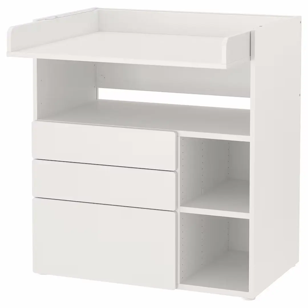 Masa de infasat Ikea Smastad 3 sertare 90x79x100 (Alb)