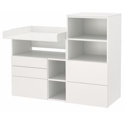 Masa de infasat Ikea Smastad/Platsa cu etajera 150x79x123 (Alb) Thumb