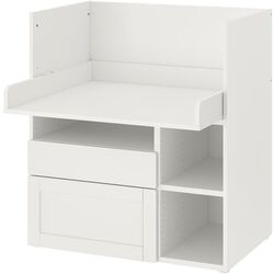 Masa de infasat Ikea Smastad cu cadru/2 sertare 90x79x100 (Alb) Thumb