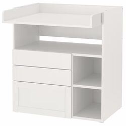 Masuta de infasat Ikea Smastad cu cadru/3 sertare 90x79x100 (Alb) Thumb