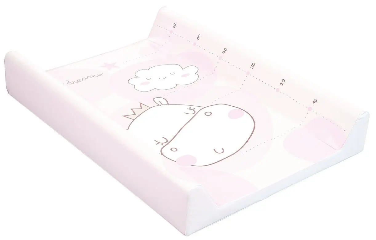 Saltea de infasat KikkaBoo Hippo Dreams Hard 80x50 (Pink)