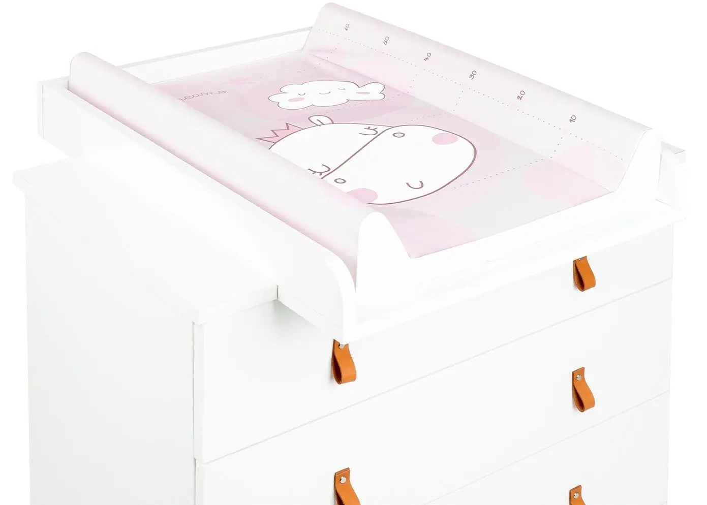 Saltea de infasat KikkaBoo Hippo Dreams Hard 80x50 (Pink)