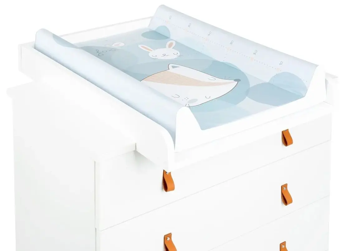 Saltea de infasat KikkaBoo Little Fox Soft 80x50 (Blue)