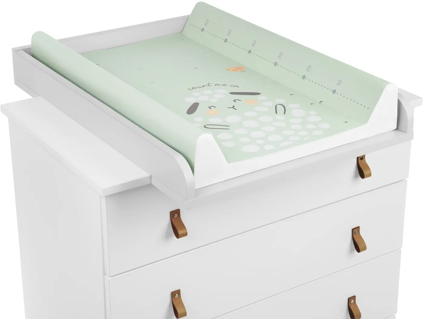 Saltea de infasat KikkaBoo Sleepy Sheep Hard 80x50 (Green)