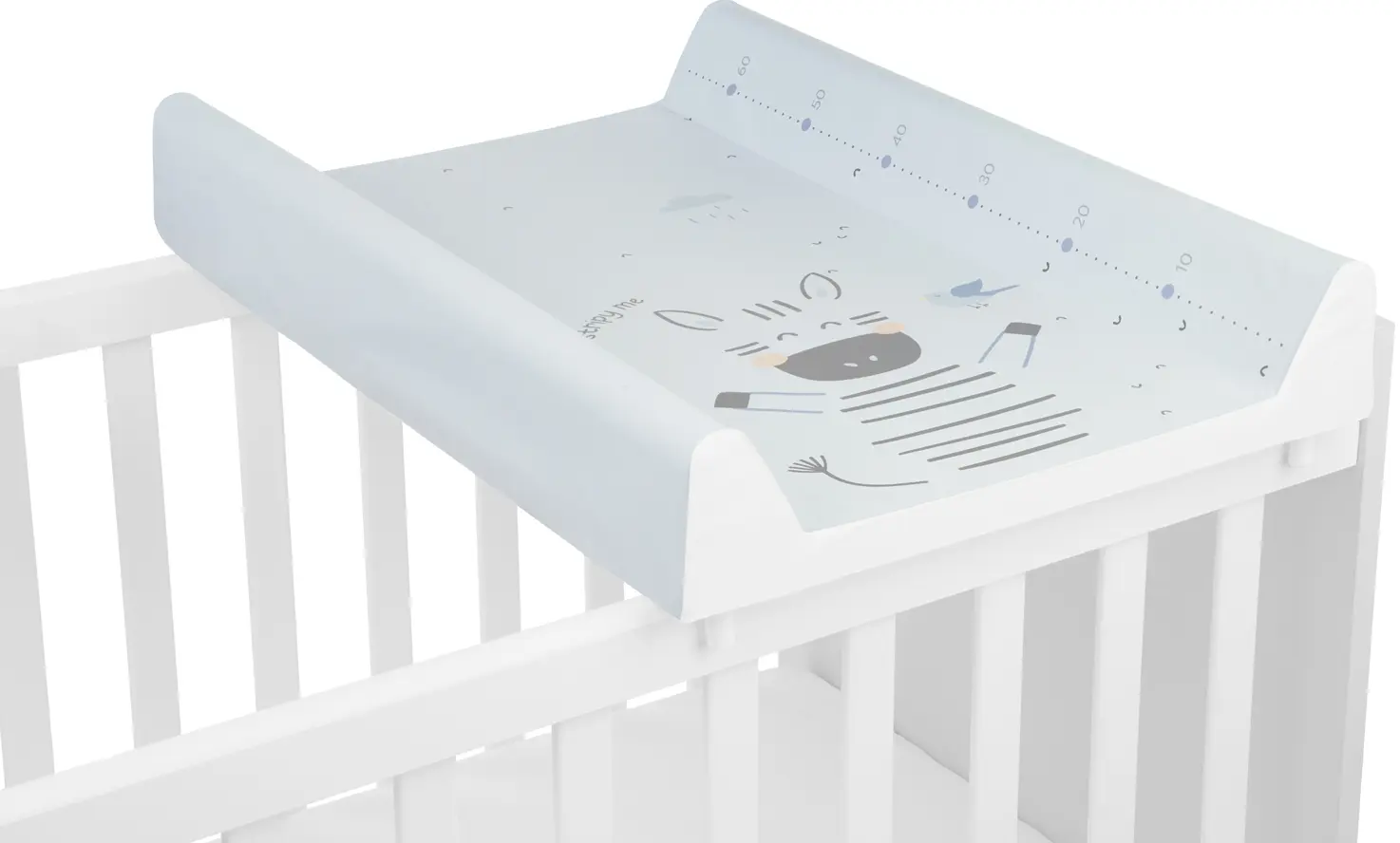 Saltea de infasat KikkaBoo Stripy Friends Hard 70x50 (Blue)