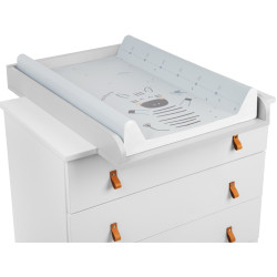 Saltea de infasat KikkaBoo Stripy Friends Hard 80x50 (Blue) Thumb