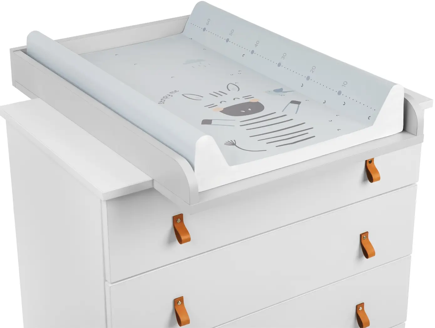 Saltea de infasat KikkaBoo Stripy Friends Hard 80x50 (Blue)