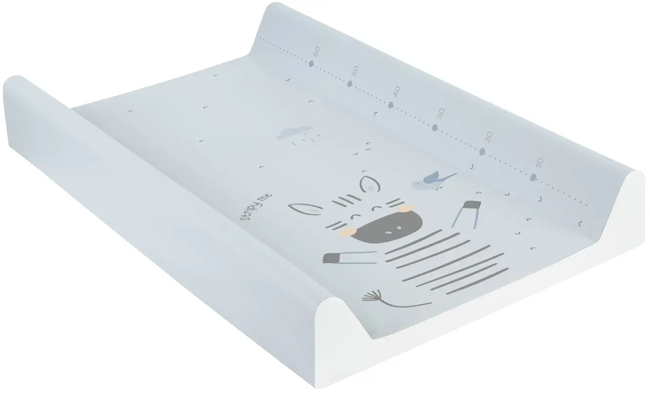 Saltea de infasat KikkaBoo Stripy Friends Soft 80x50 (Blue)