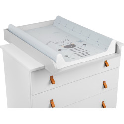 Saltea de infasat KikkaBoo Stripy Friends Soft 80x50 (Blue) Thumb