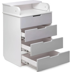 Masa de infasat PernaMea HappyBaby BY.107180 60x45x90 (Light Grey) Thumb