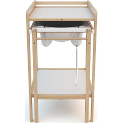 Masa de infasat cu cadita Premaman PBRJVS (White/Wood) Thumb