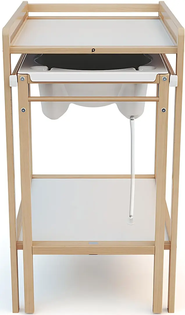 Masa de infasat cu cadita Premaman PBRJVS (White/Wood)