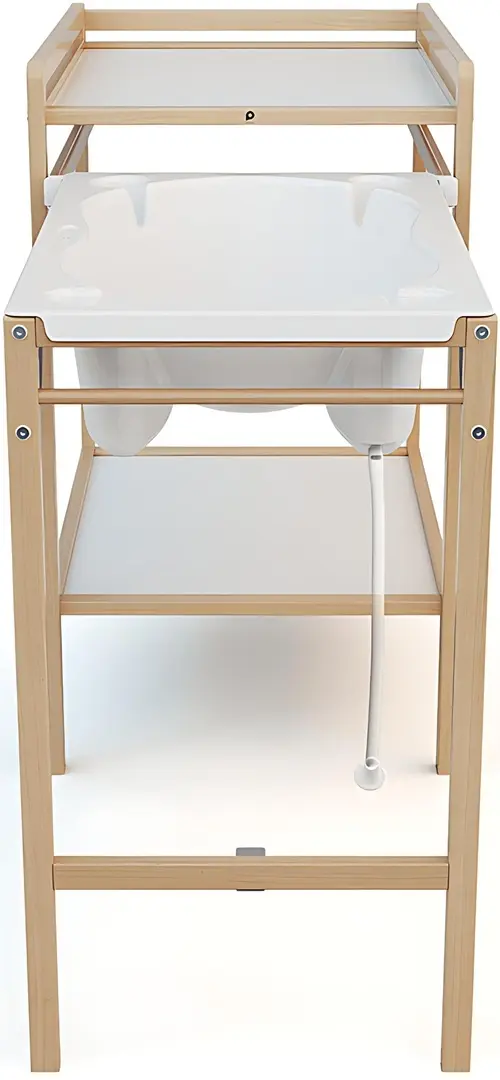 Masa de infasat cu cadita Premaman PBRJVS (White/Wood)