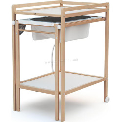 Masa de infasat cu cadita Premaman PBRJVS (White/Wood)