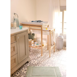 Masa de infasat cu cadita Premaman PBRJVS (White/Wood) Thumb