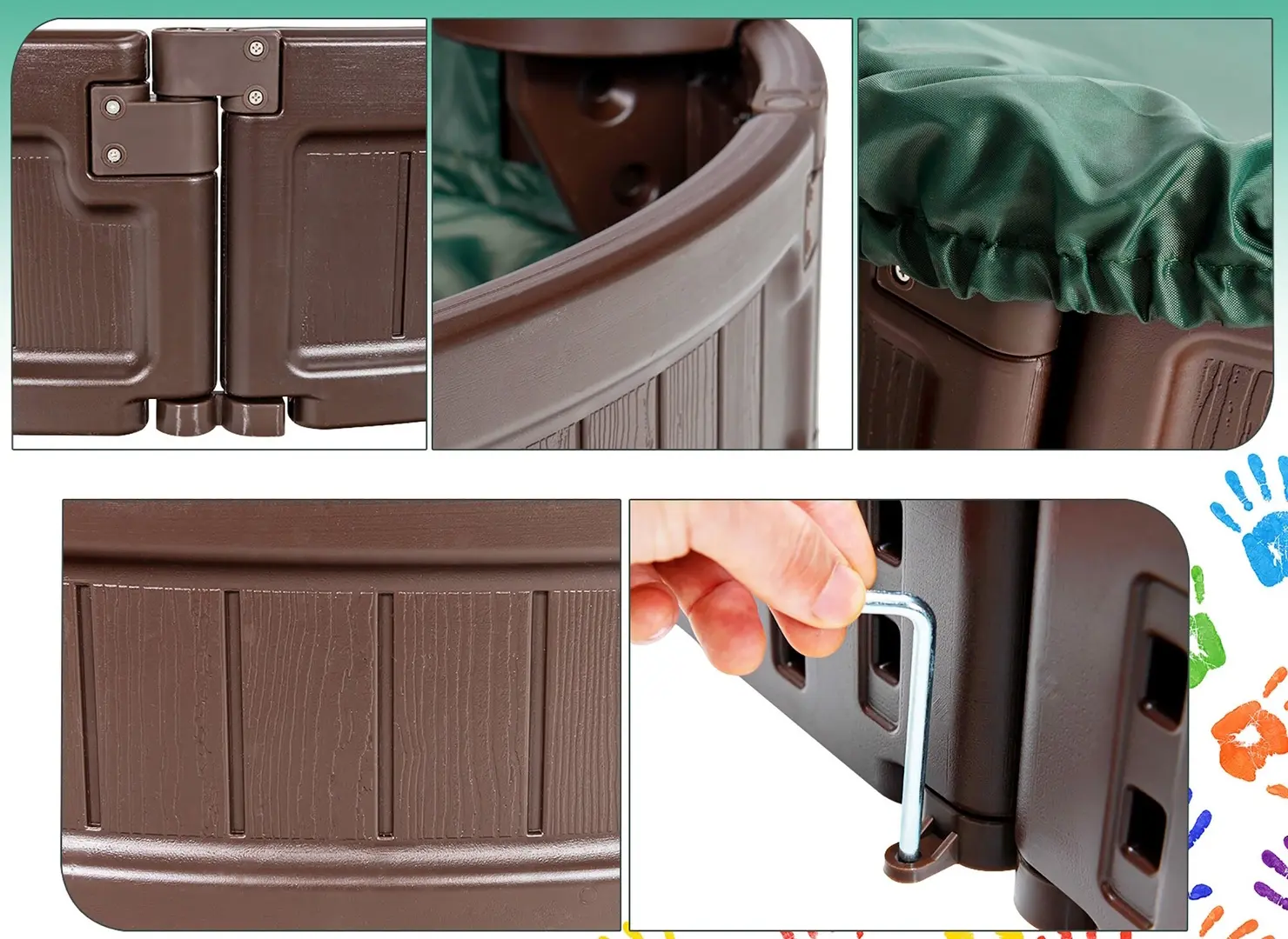 Песочница Costway NP10242BN (Brown)