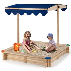 Песочница Costway TS10035 (Natural/Blue) Thumb