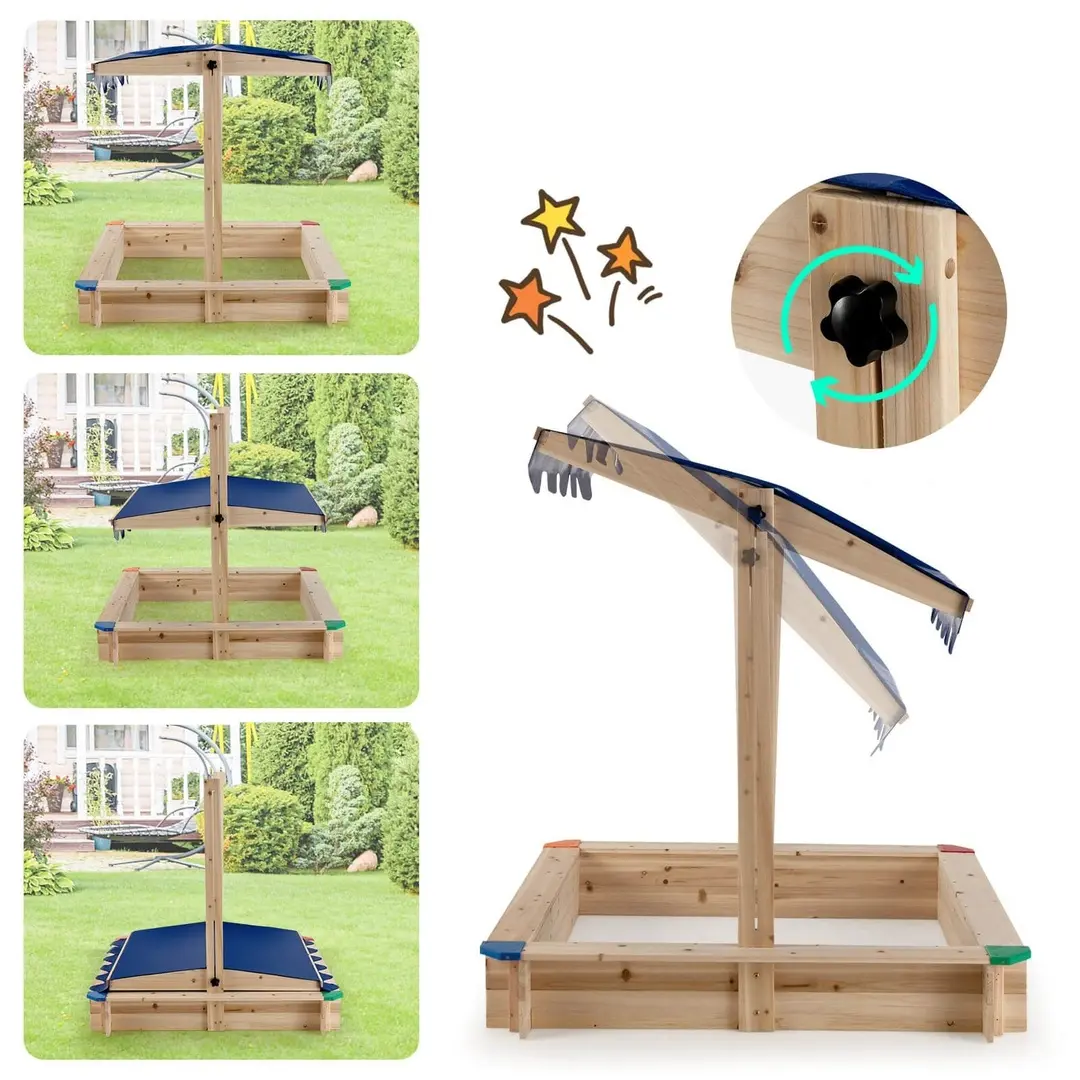 Песочница Costway TS10035 (Natural/Blue)