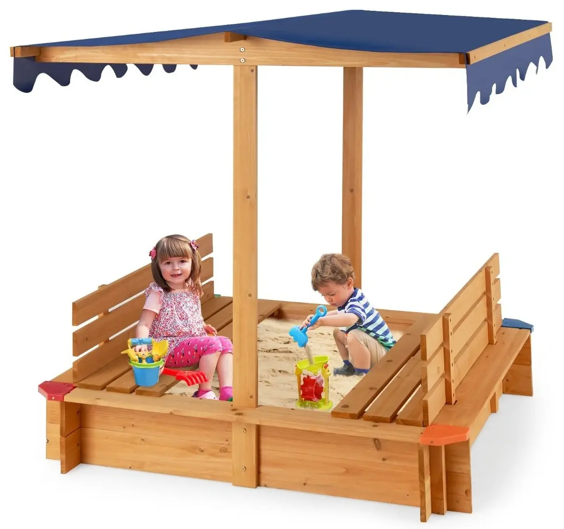 Nisipiera Costway TS10037 (Natural/Blue)