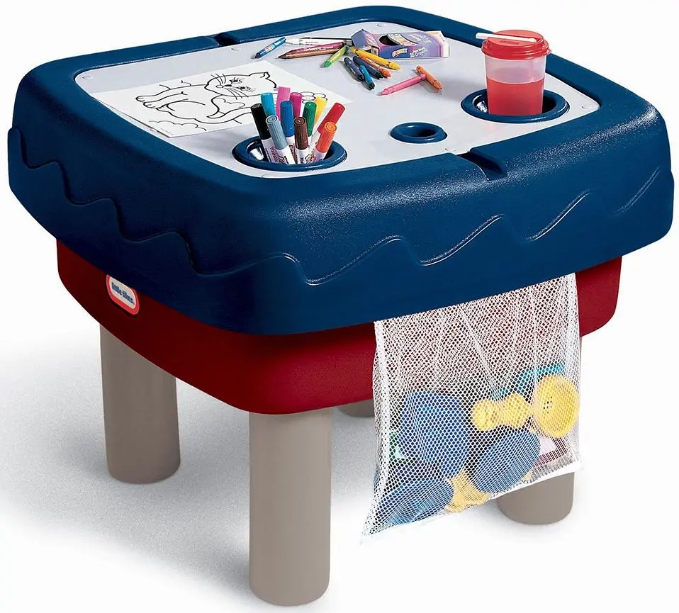 Centru de joaca nisipiera-masa cu vas pentru apa Little Tikes LT-451T (Red/Blue) - 2