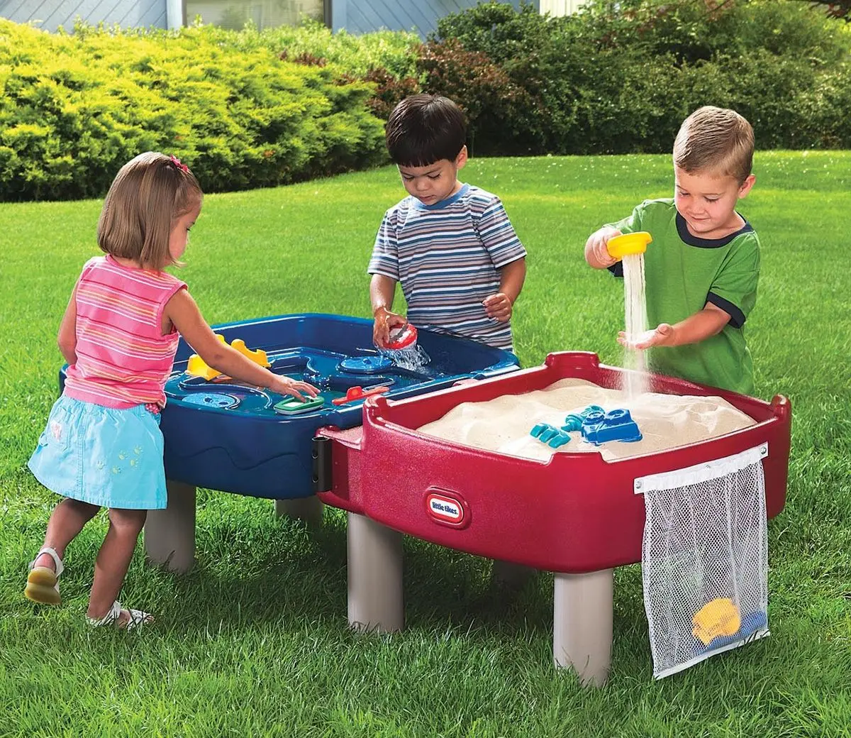 Centru de joaca nisipiera-masa cu vas pentru apa Little Tikes LT-451T (Red/Blue) - 3