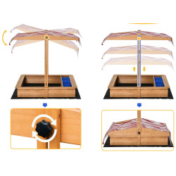 Песочница Outsunny 343-053 (Yellow) Thumb