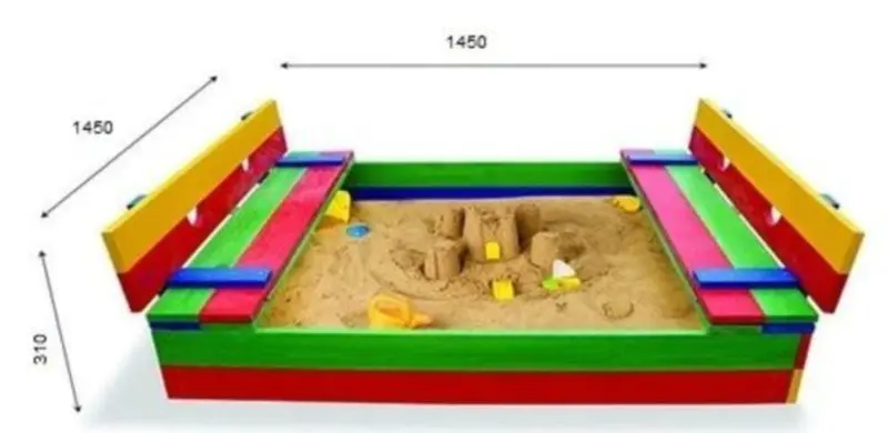 Nisipiera cu capac PlayPark Nisip-011 - 4