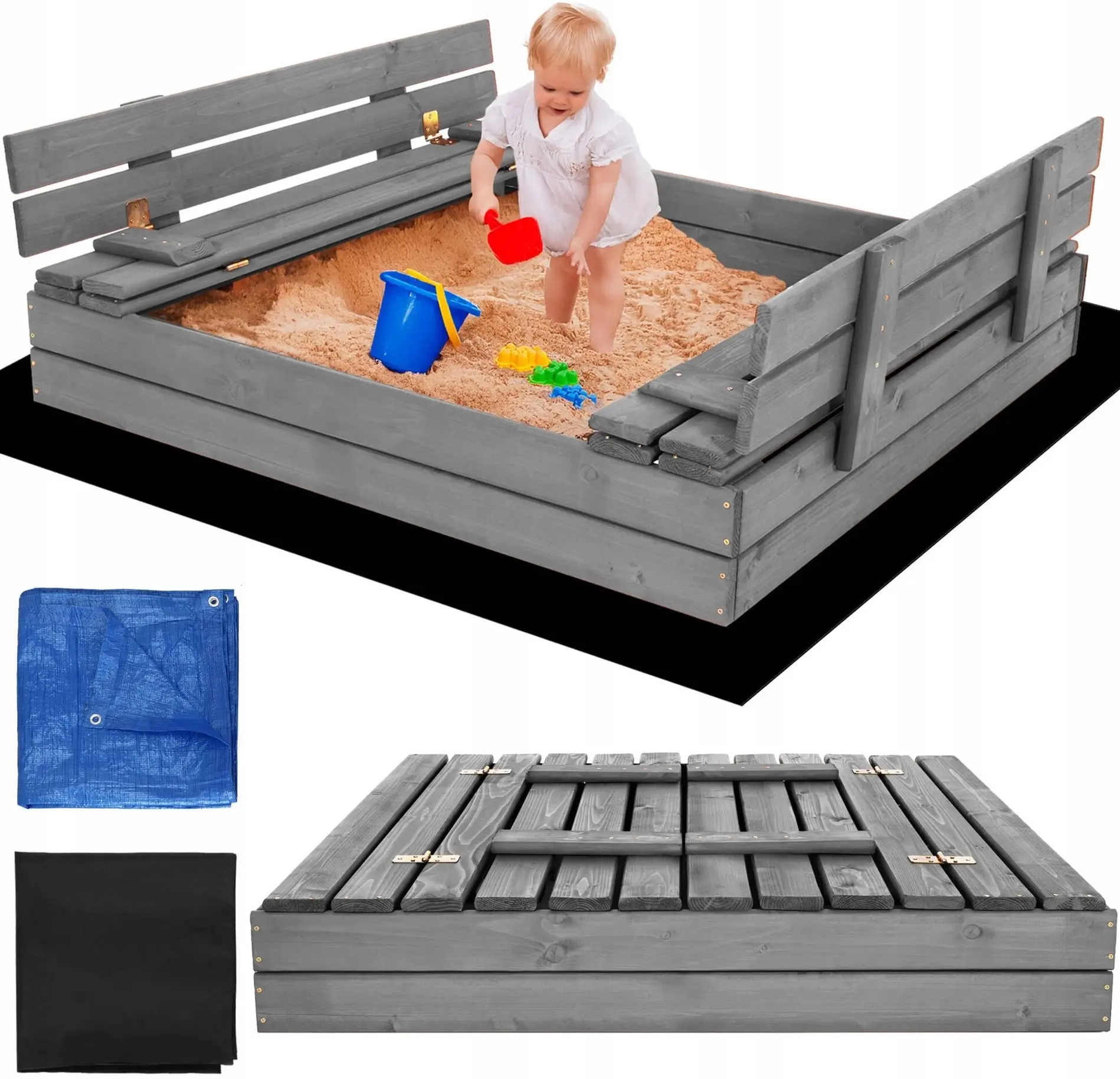Nisipiera Springos SBP120SET01X (Grey) - 2