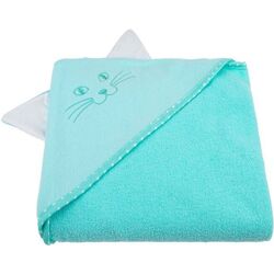 Prosop pentru copii cu gluga Qmini Cat 80x80 (Aqua)