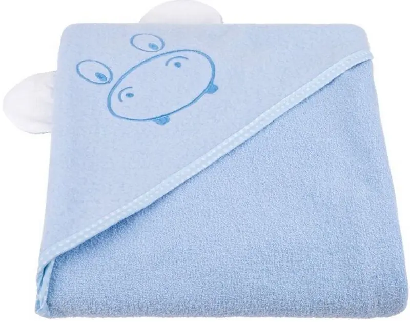 Prosop pentru copii cu gluga Qmini Hippo 80x80 (Blue)