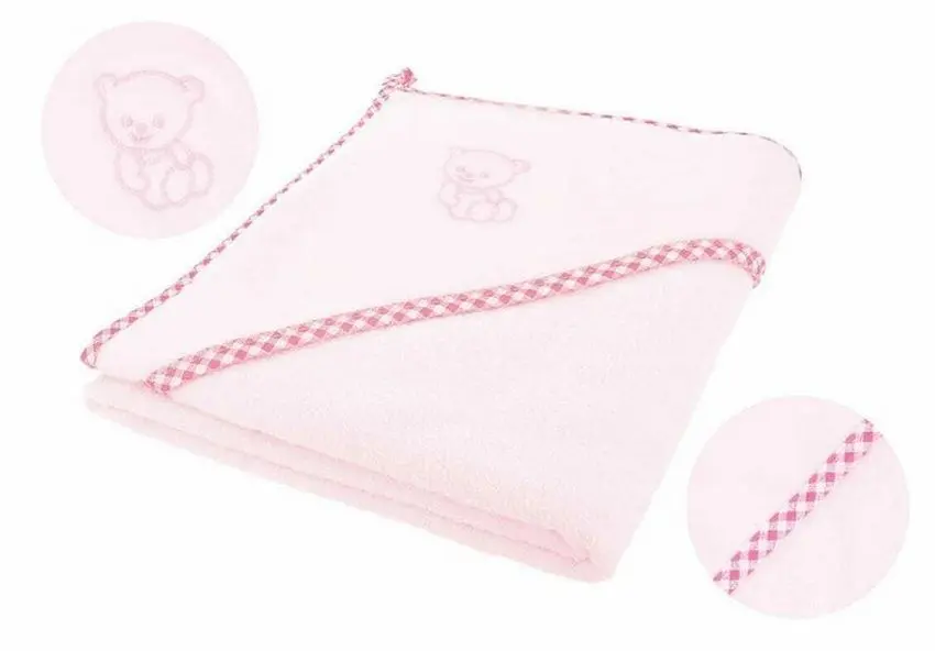 Детское полотенце с капюшоном Qmini QM_BOC0035 (Pink)