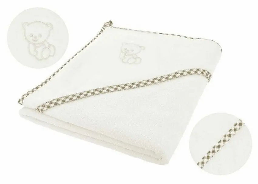 Prosop pentru copii cu gluga Qmini QM_BOC0037 (Ecru)