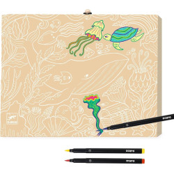 Set de colorat Djeco First Brush Pens Box 24pcs Thumb