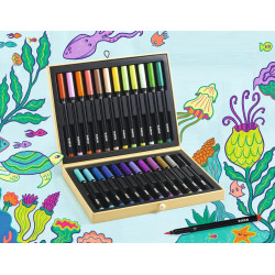 Set de colorat Djeco First Brush Pens Box 24pcs Thumb