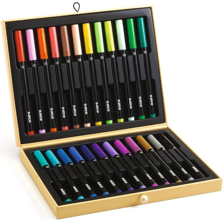Set de colorat Djeco First Brush Pens Box 24pcs