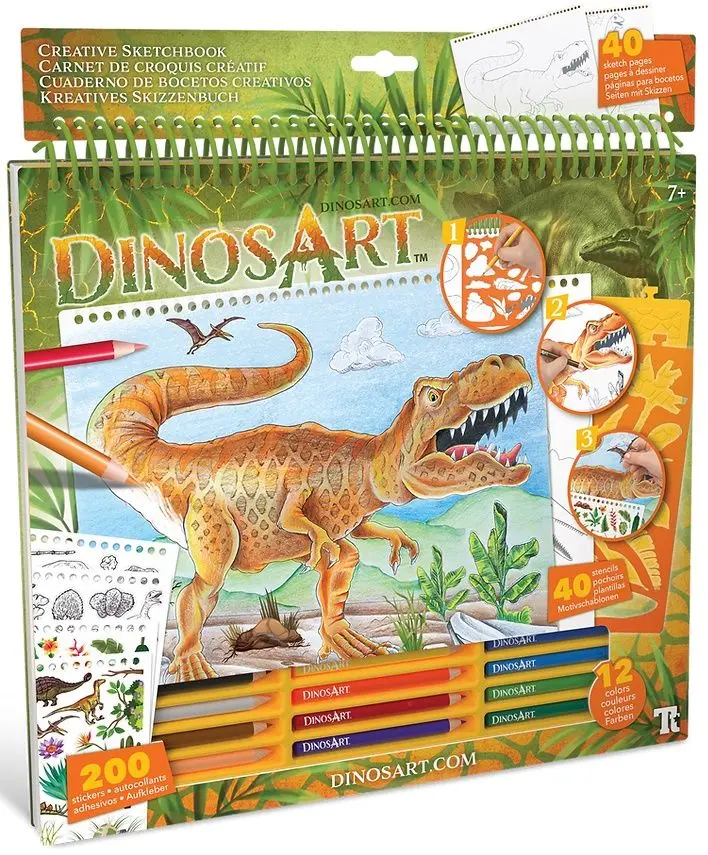 Set pentru creativitate DinosArt Creative Sketchbook 15206 - 6
