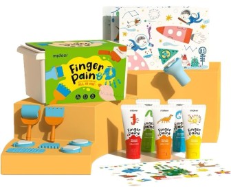 Set de colorat Mideer Finger Paint MD4219 (White)