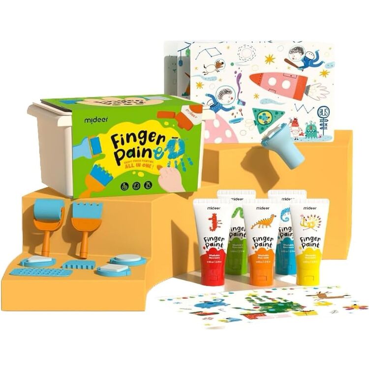 Set de colorat Mideer Finger Paint MD4219 (White)