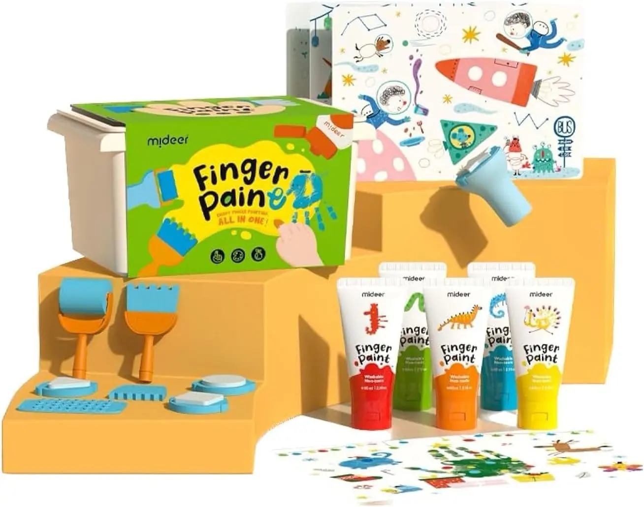 Набор для рисования Mideer Finger Paint MD4219 (White)