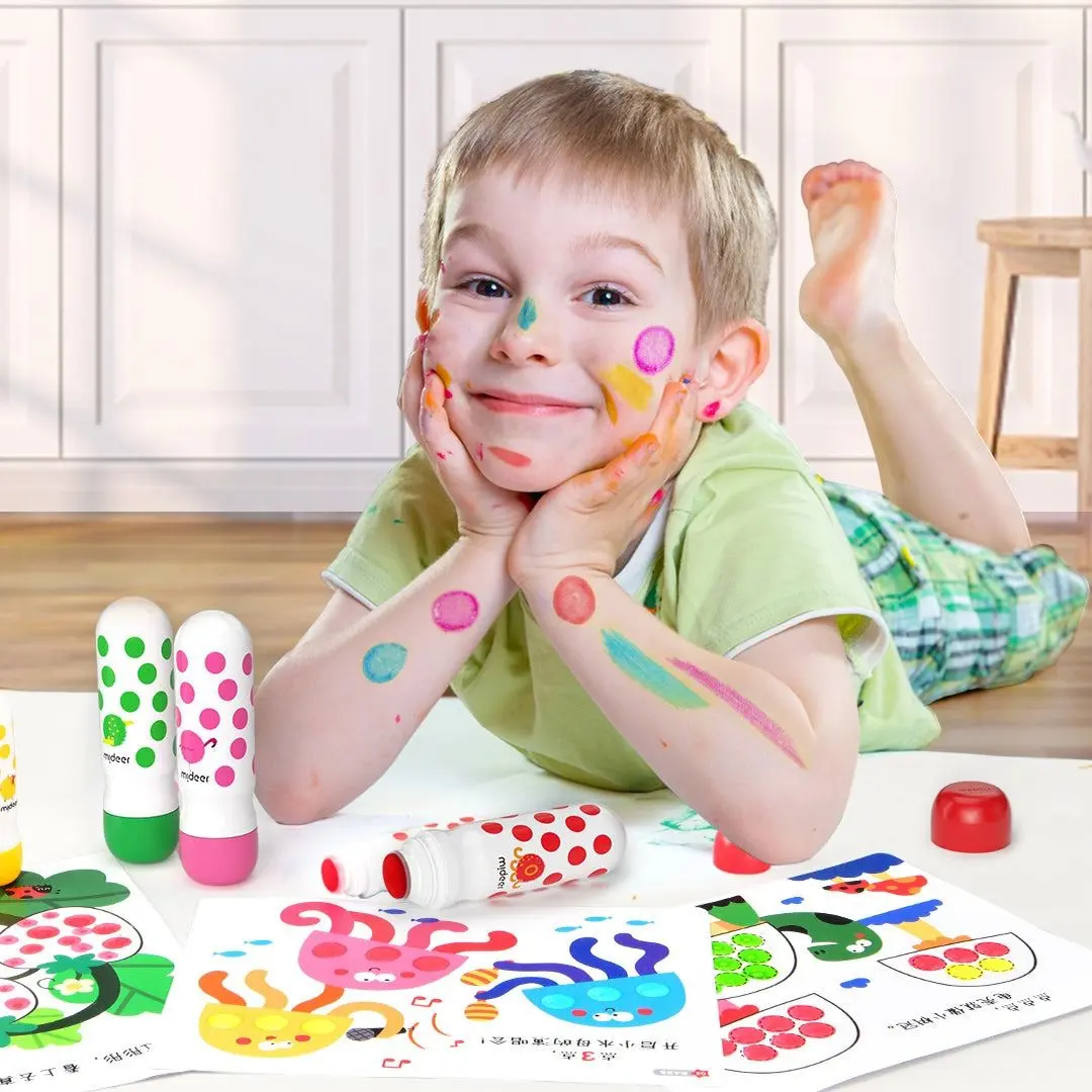 Set de colorat Mideer Magic Dot Pen MD6200 6 (White)