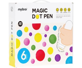 Set de colorat Mideer Magic Dot Pen MD6200 6 (White)