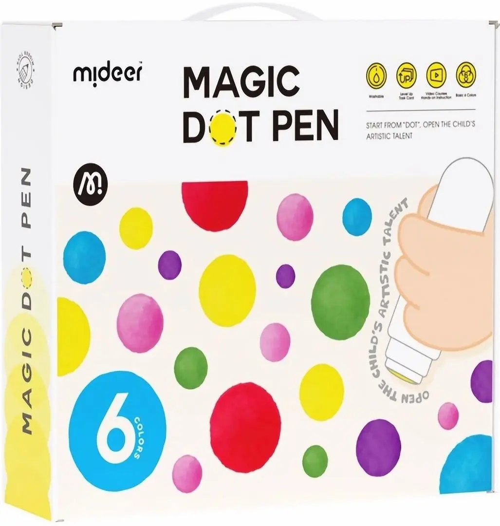 Set de colorat Mideer Magic Dot Pen MD6200 6 (White)