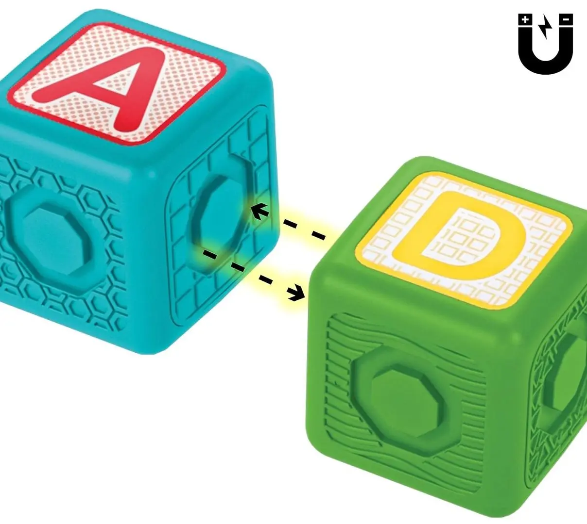 Cuburi magnetice Baby Einstein Bridge & Learn (Multicolor)