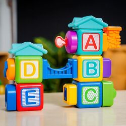 Cuburi magnetice Baby Einstein Bridge & Learn (Multicolor) Thumb