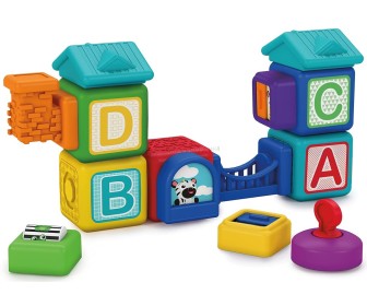 Cuburi magnetice Baby Einstein Bridge & Learn (Multicolor)