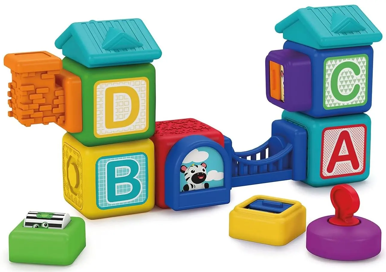 Cuburi magnetice Baby Einstein Bridge & Learn (Multicolor)